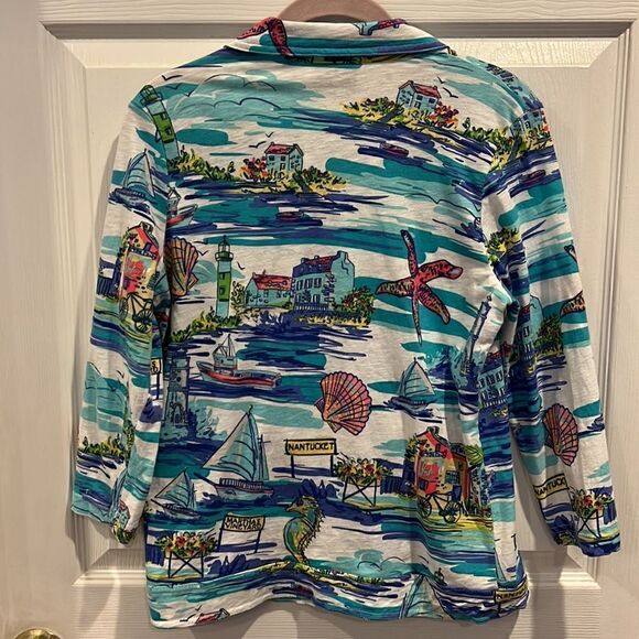 Martha’s Vineyard and Nantucket women’s size medium zip up cotton jacket - Picture 12 of 16